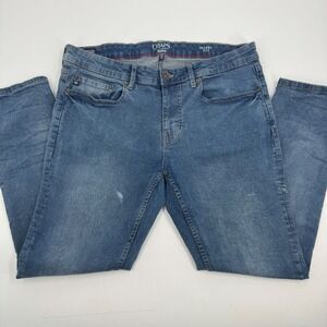 Chaps Jeans Mens Skinny Fit Blue Denim Pants Size 34x30